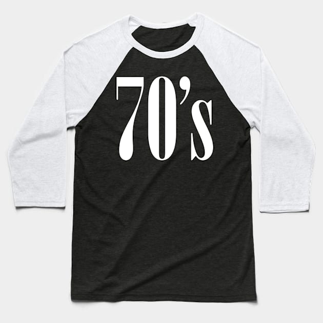 70s born decade Baseball T-Shirt by xesed